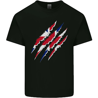 Gym The Union Jack Flag Claw Effect UK Mens Cotton T-Shirt Tee Top