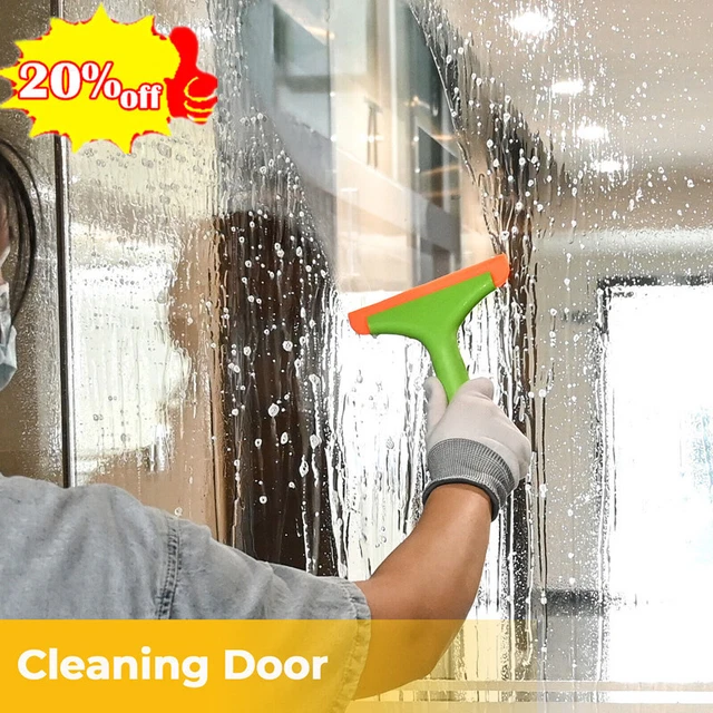 NEW LONG HANDLE Super Flexible Silicone Squeegee Water Squeegees Shower ...