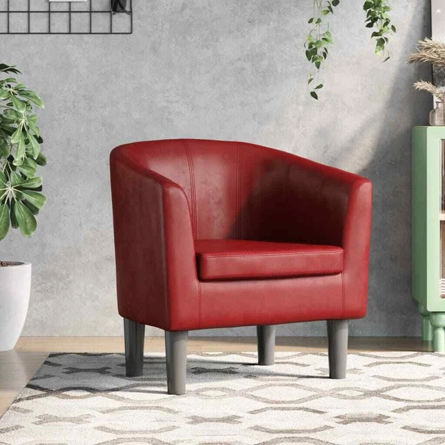 Clubsessel mit Fußhocker Sessel Cocktailsessel Loungesessel Kunstleder vidaXL