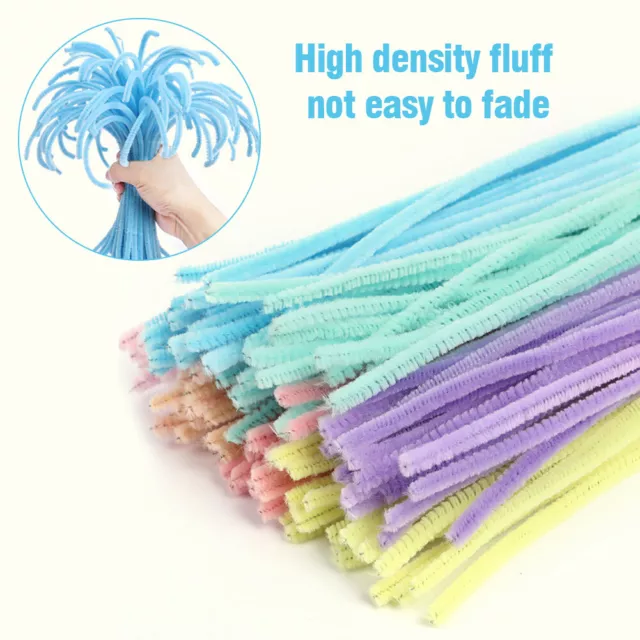 310pcs Pipe Cleaner Set Sticks Soft Educational Chenille Stems With Floral Wire