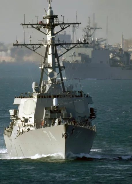 US NAVY USN USS McFAUL (DDG 74) GUIDED MISSILE DESTROYER 8X12 PHOTOGRAPH