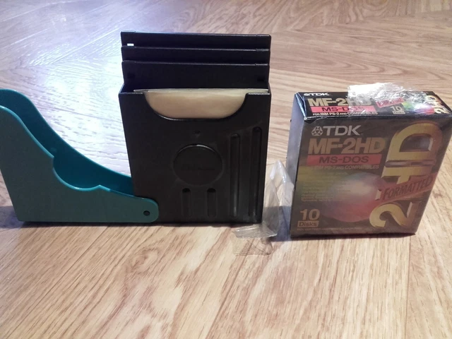 Lot De 10 Disquettes TDK 1,44 Mo Noir - Média De Stockage Fiable Pour PC Préformatées