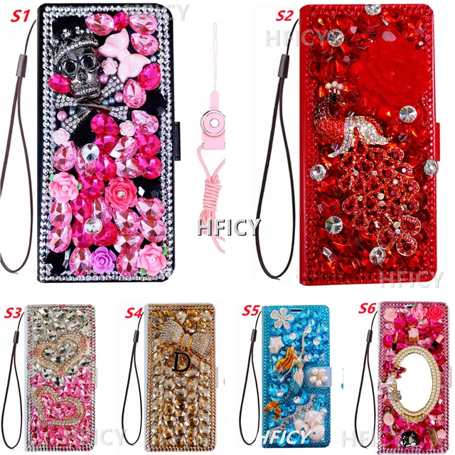 for Samsung Galaxy A53 5G Phone Case Sparkly Bling Diamonds Wallet Leather Cover