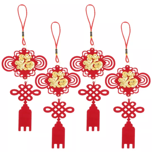 4 Pcs Home Goods Spring Festival Pendant Chinese New Year Decor Decorate