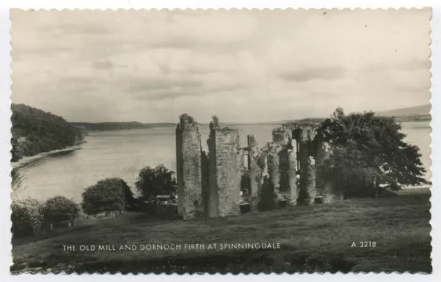Old Mill & Dornoch Firth Spinningdale Highland Real Photo Vintage Postcard L16