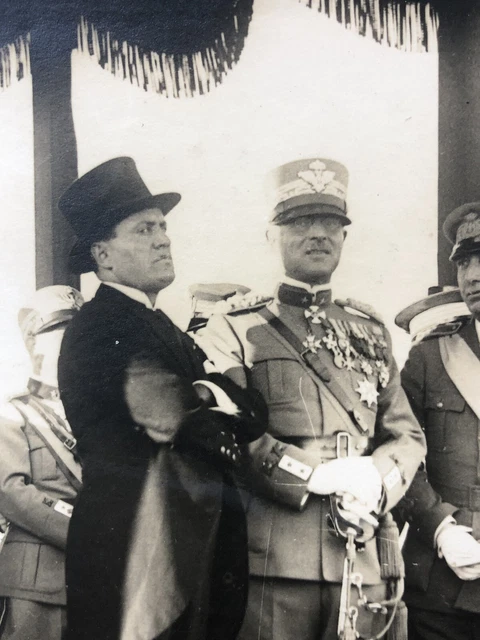 FOTOGRAFIA FOTO MUSSOLINI Generale Regia Aeronautica Aereo Ventennio ...