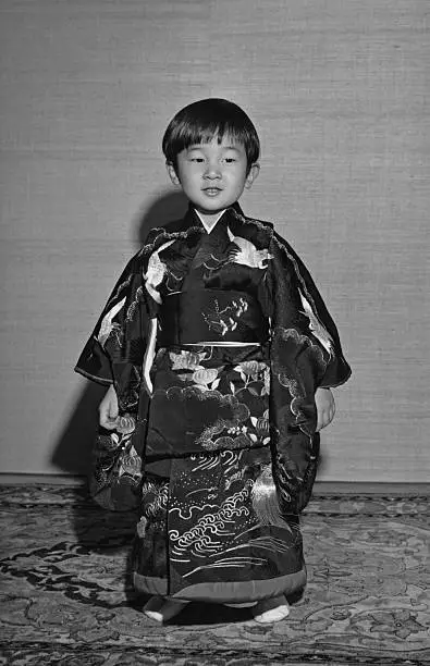 Prince Hiro wearing traditional Japanese dress official photo d- 1963 Old Photo