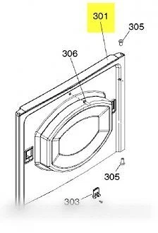 Porte En Verre Pour Sèche-linge Hotpoint Aquarius VTD60P - Pièce Détachée D'occasion