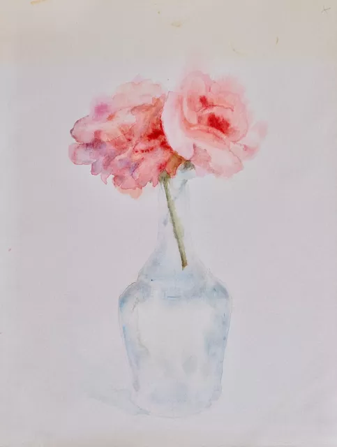 Janine JANET - Peinture originale - Aquarelle - Fleurs