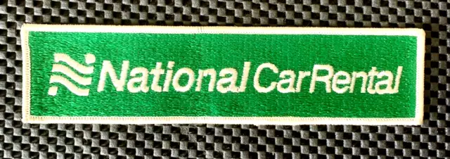 NATIONAL CAR RENTAL LARGE EMBROIDERED SEW ON PATCH AUTO LEASING 8 1/4" x 2" NOS