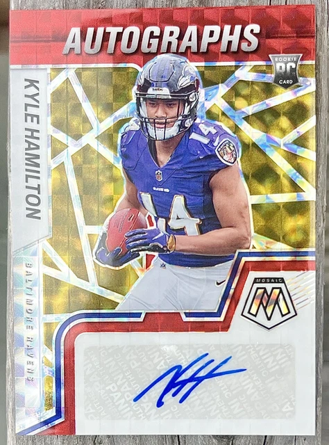 2022 Mosaic Kyle Hamilton Red Yellow Choice Prizm Rookie RC Auto