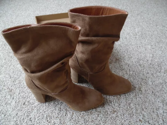 Oasis Society Women's Boots Size 8 Calf Length Brown Boots Teagan Camel Color