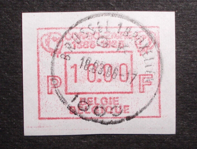 BELGIEN: FRAMA ATM label, SFS MN 5, 10.00, gestempelt 