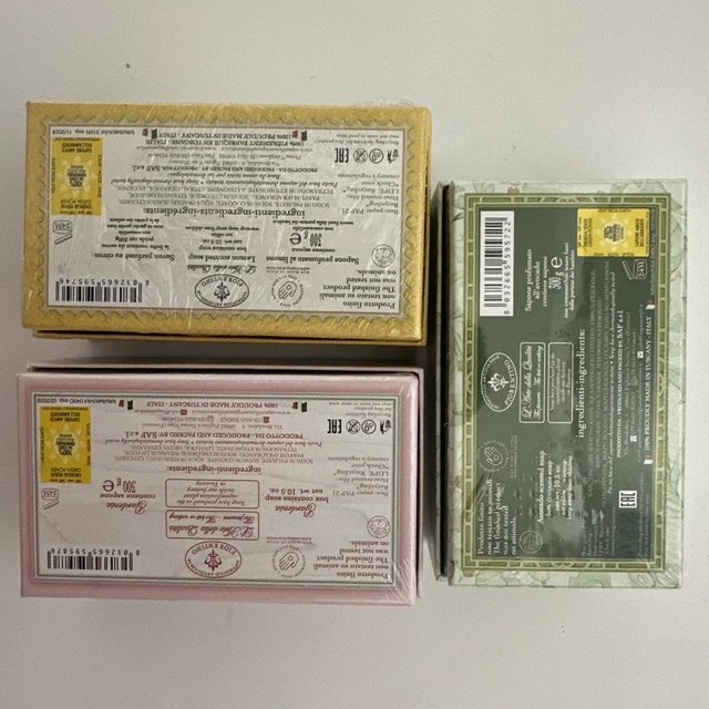 HANDMADE FLORENTINE VARIETY Soaps Three Big Soaps 10.5 Oz Each 40.00