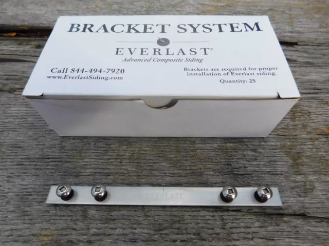 25 Sistema de soporte de revestimiento Everlast precargado con tornillos acero inoxidable en caja