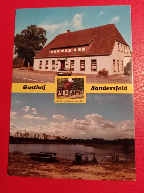 Sandersfeld / Hude.  Gasthof. Schöne alte Farb-AK. Neu. Nicht gelaufen.