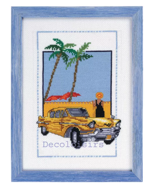 Permin 92-8125 Car Cuba Yellow Embroidery Counted