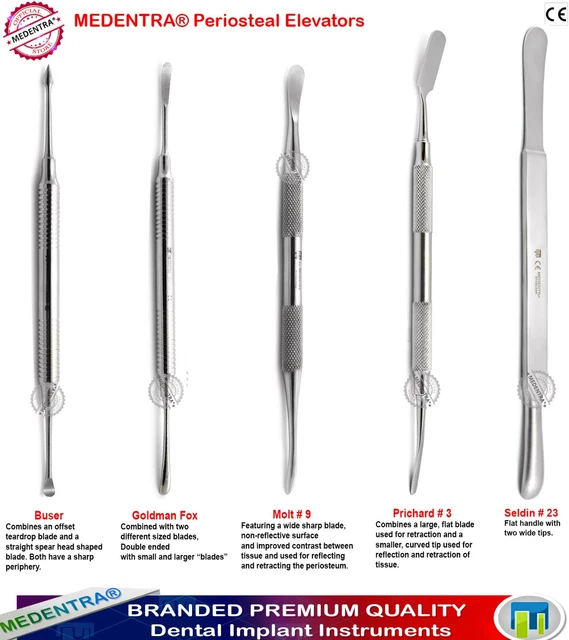 PERIOSTEAL ELEVATORS DENTAL Implant Surgical Soft Tissue Flaps