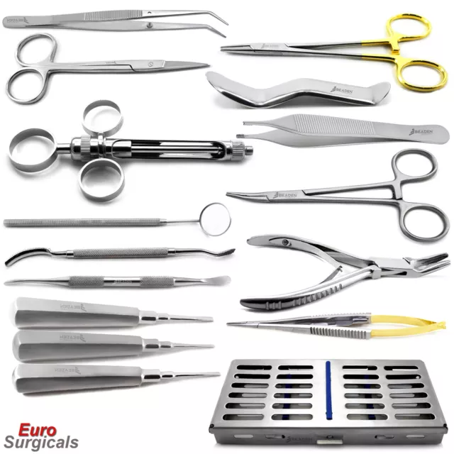 Dental Surgical Oral Surgery Kit with Holding Instruments Cassette Tray Set CE