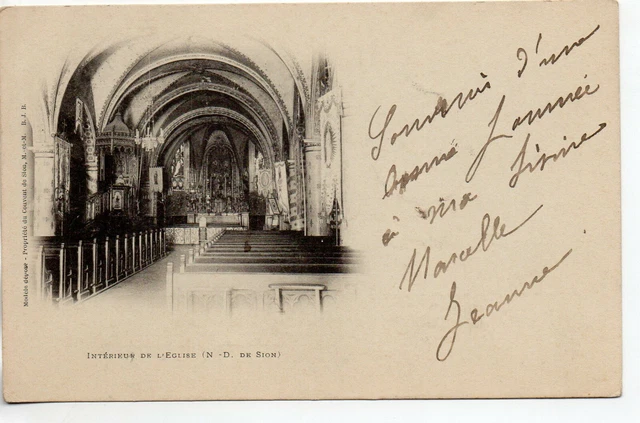 SION - Meurthe & Moselle - CPA 54 - Interieur de l' église Cpa 1900