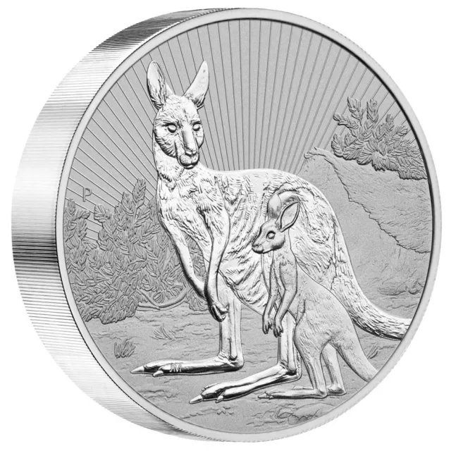 Perth Mint 10oz Mother & Baby Kangaroo 9999 SILVER Coin