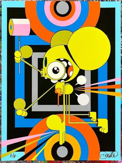 Dalek - Helping Hands (Space Monkey) - Artist Proof (AP) 13 Color Print - 18X24 Dalek - Helping Hands (Space Monkey) - Artist Proof (AP) 13 Color Print - 18X24