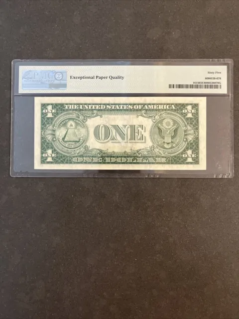 Fr. 1615 1935-F $1 One Dollar Silver Certificate Pmg Gem Uncirculated-65 2