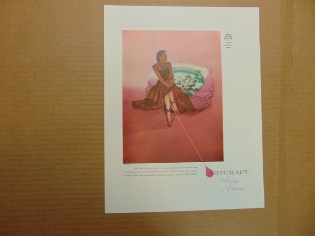 1946 ARTCRAFT STOCKINGS of ELEGANCE  at SAKS FIFTH AVENUE art print ad