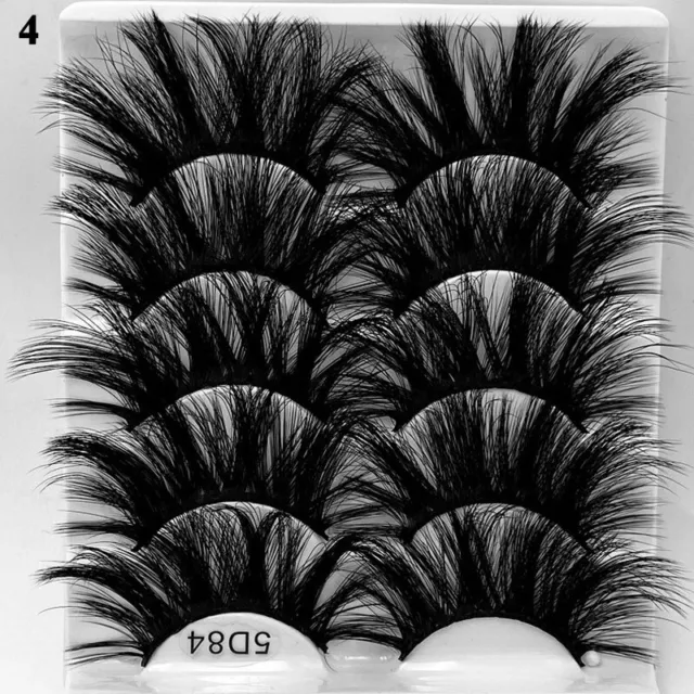 15Pairs 5D Fluffy Natural Thick Real Mink False Eyelashes Long 25mm Lashes Ⓚ