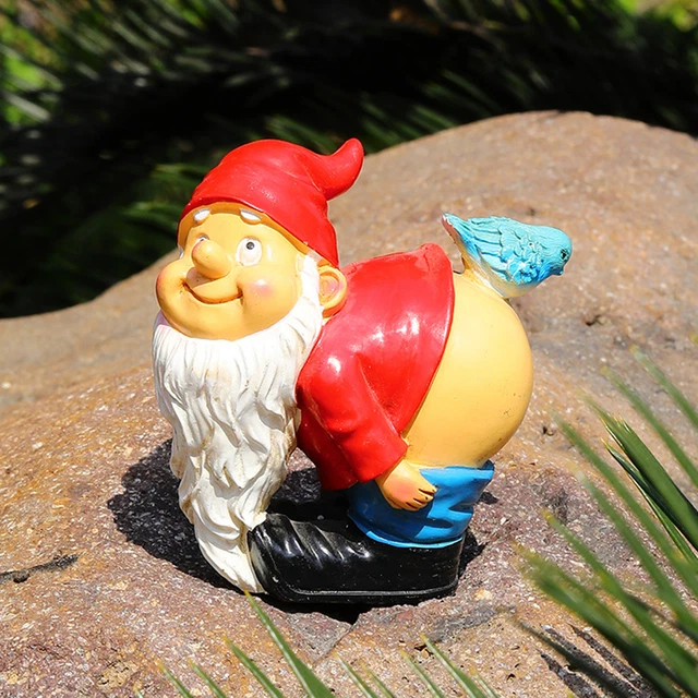 Zwergstatue Anti-Fade starke Konstruktion wetterfest Miniatur Bare Ass