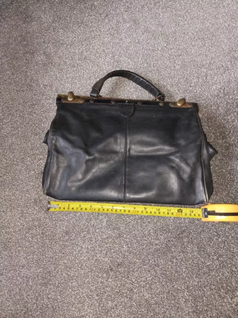 vintage leather doctors gladstone bag