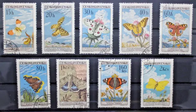 Cecoslovacchia 1961 Farfalle serie completa timbrata USED set (C.V)