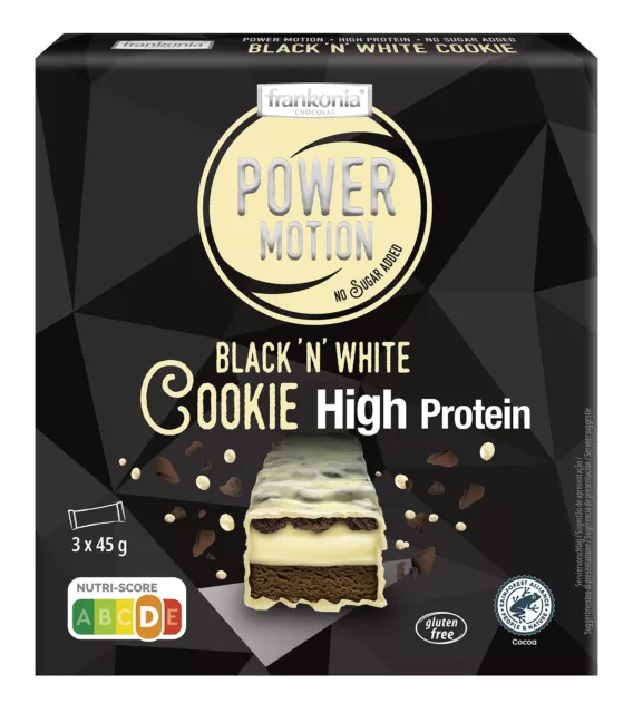 4x 135g Frankonia Proteinriegel High Protein Cookie Black Schokolade MHD 9/24