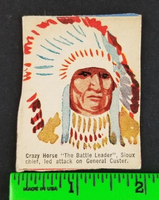 VINTAGE 1950'S CRAZY Horse Sioux Leader Native American Candy Box Cut