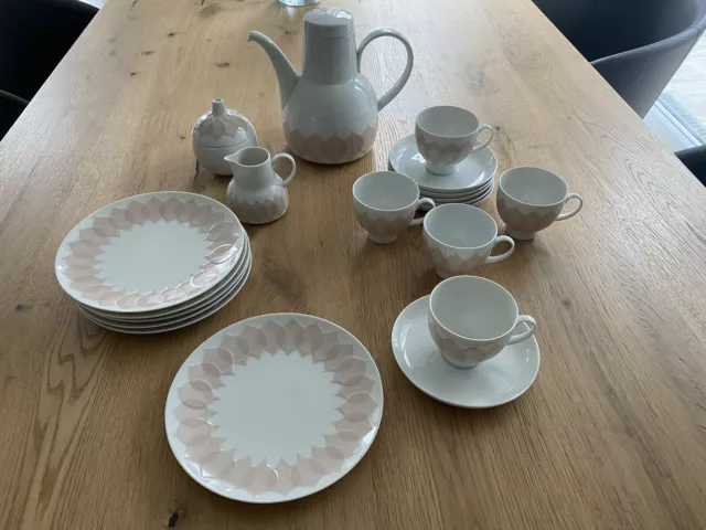 Rosenthal Lotus Gravad Rosa Kaffee Set