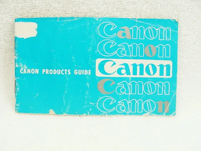 Guía de producto Canon phamplet | 52pg | c1966 | fotos y artículos | $12.35 |