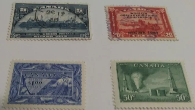 Canada  Scott's # 203//302. Nice Lot of 6 of Older Canada. sal's stamp store