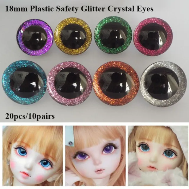 20PCS/10PAIRS 8 COLORS Eyes Crafts Eyes DIY Doll Accessories $12.35 -  PicClick AU