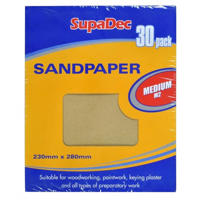 SupaDec General Purpose Sandpaper - Medium (Pack Of 30) (ST5483)