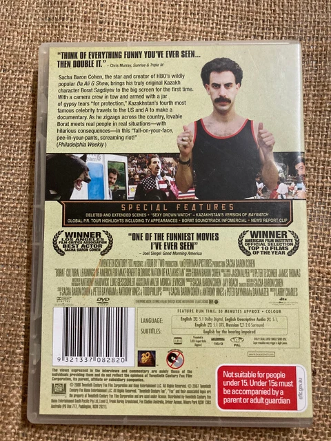 Dvd Film Movie Borat Sacha Baron Cohen Comedy Funny 2