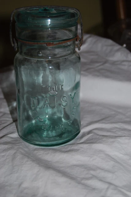THE DAISY F.E. WARD & Co  aqua pint mason jar