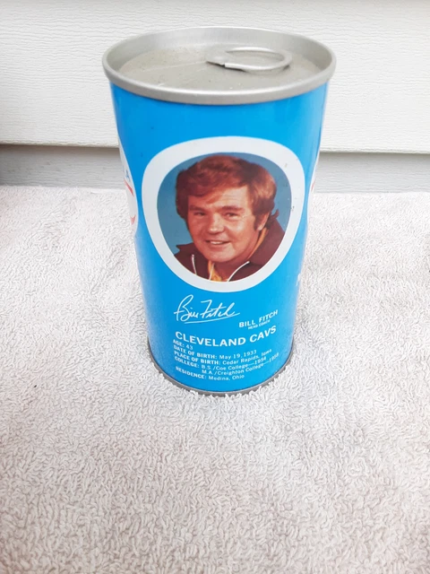 Rc Cola Cleveland Cavs Bill Fitch  Straight Steel Soda Can Cans Empty Gar
