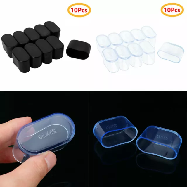 10 Oval Rubber Furniture Foot Table Chair Leg End Caps Covers Tips Floor Protect