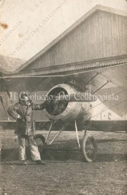 1924 LONATE POZZOLO Aviatore Biplano Campo della Promessa? Aeroporto Varese Foto