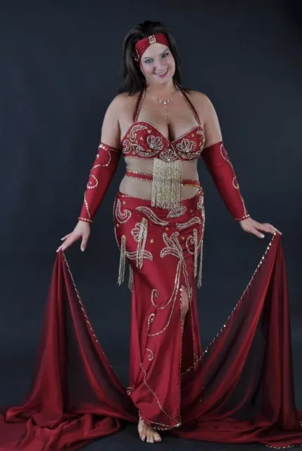 Traje de danza del vientre profesional egipcio, vestido de danza del...