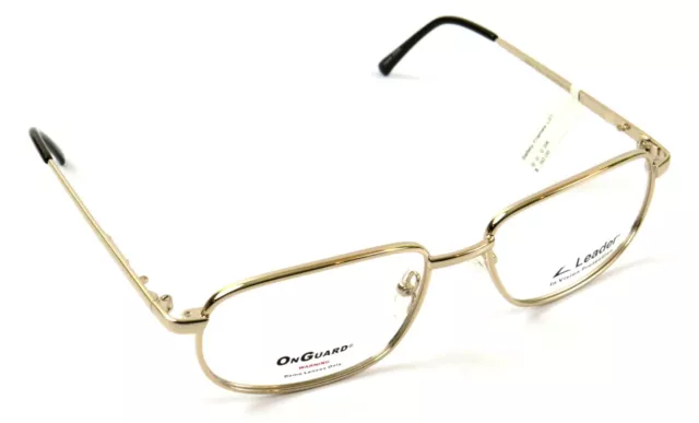Hilco OnGuard Safety Glasses Frames OG 070P Gold w/Side Shields, 54-16-140, NOS
