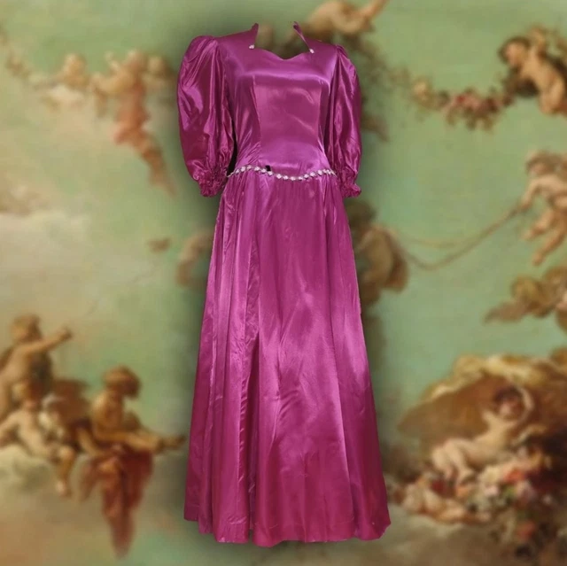 VINTAGE PINK 80s Bridesmaid Dress 52.00 - PicClick UK