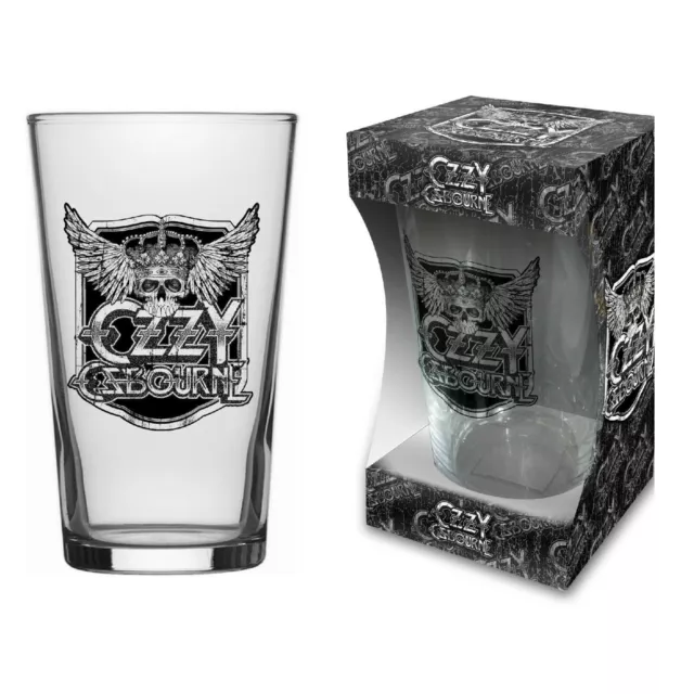 Ozzy Osbourne Crest Trinkglas Bierglas-Beer Glass  NEU & OFFICIAL!