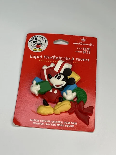 Hallmark PIN Christmas Vintage MICKEY MOUSE Disney Holiday Brooch NEW*