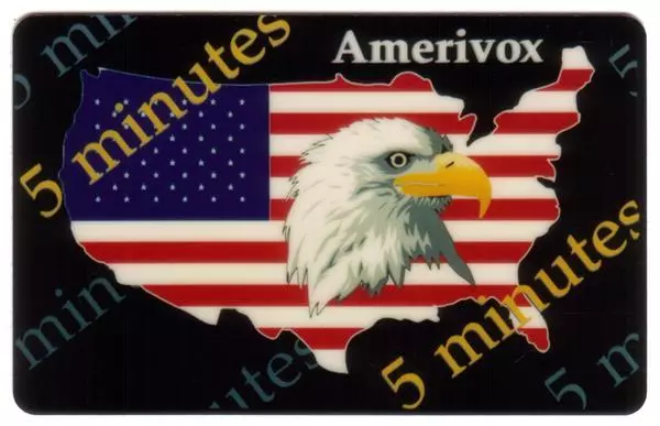 TK 69a Telefonkarte/Phonecard Amerivox 5m Eagle On United States Map With USA